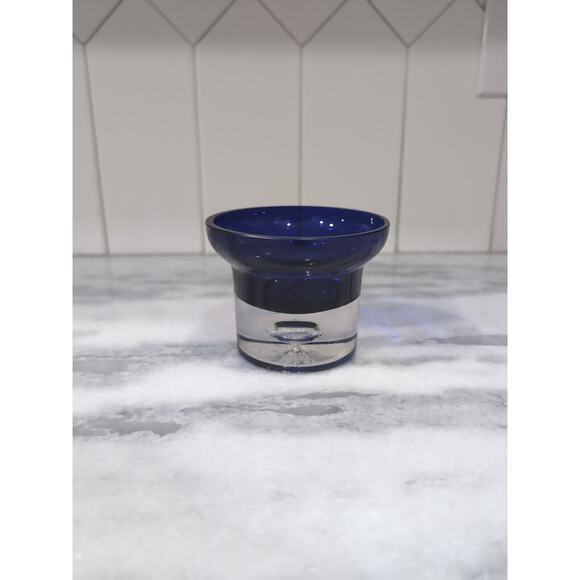 Party‎ Light Cobalt Blue Votive Holder, Tea Light Candle Holder, Bubble Glass - Picture 3 of 10